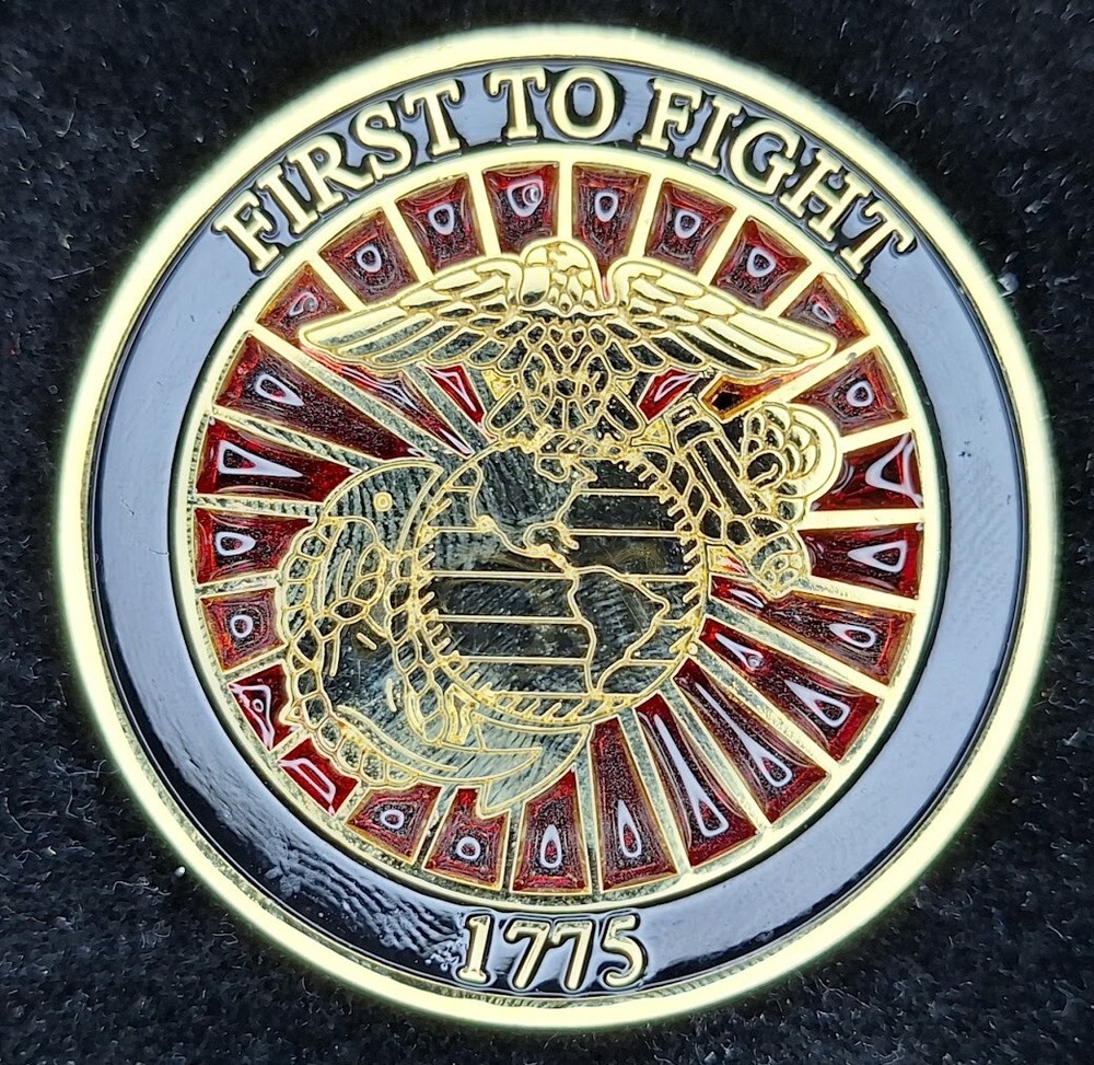 USMC SEMPER FI - First to Fight - 1775 - Navy Challenge Coin