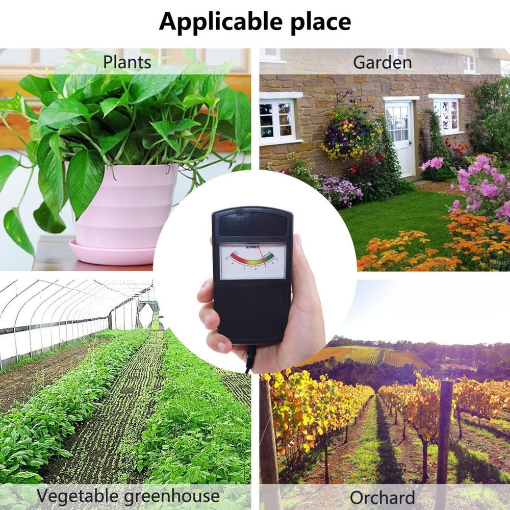 Portable Garden Farm Soil PH Meter Pointer Type Acidity Tester Gauge Tool