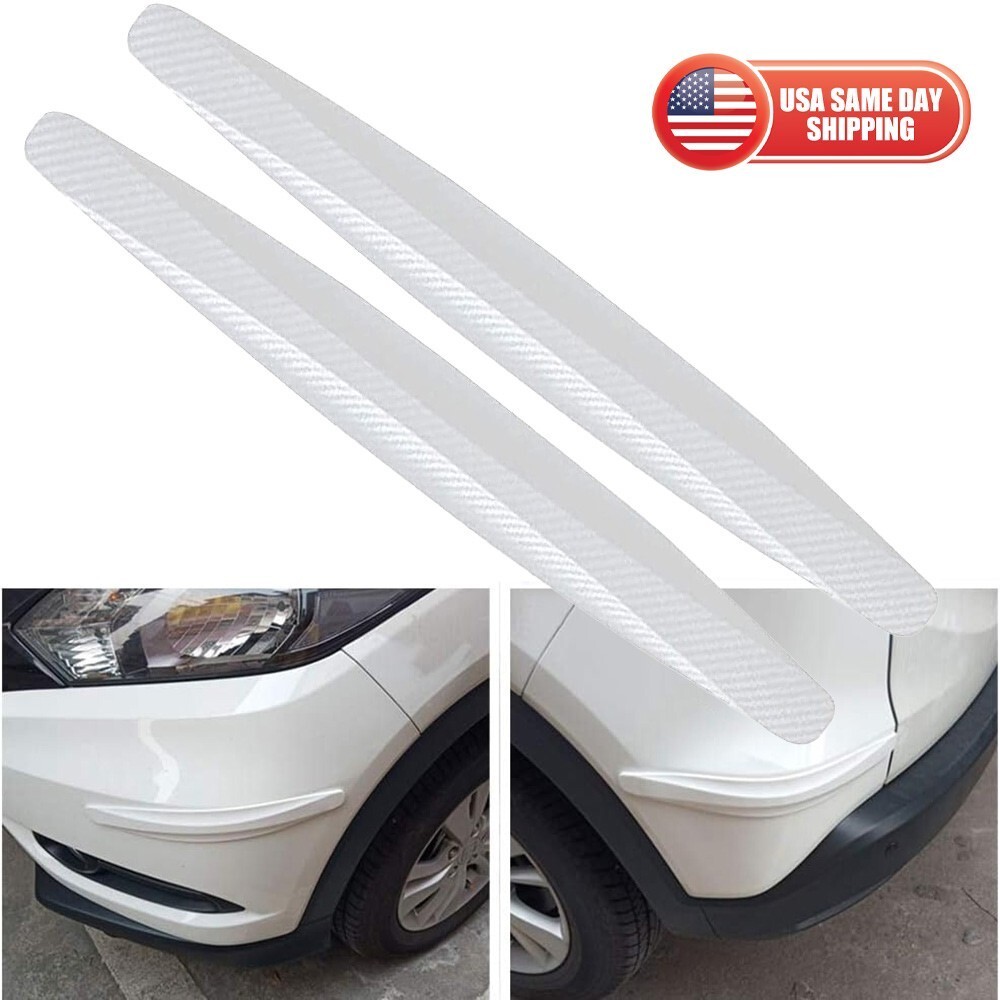 2Pcs x Car Bumper Protector Strip Front Rear Anti-collision Corner Bumper Strips