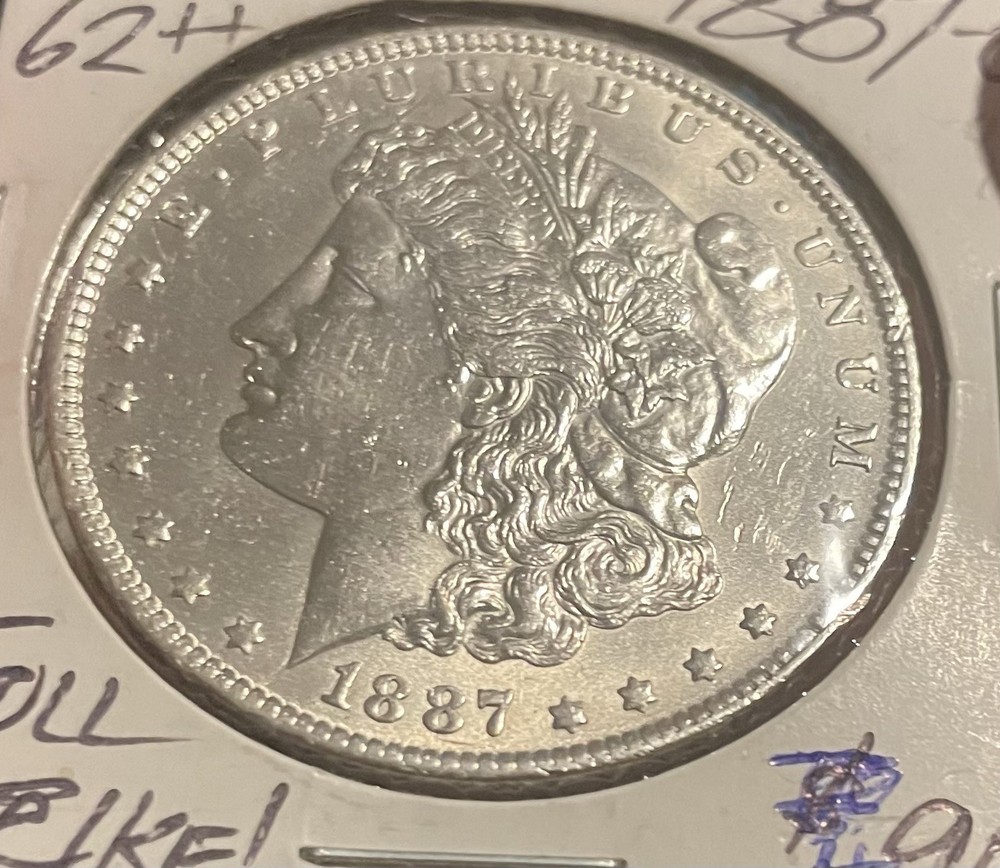 1887-O Full Strike Morgan Silver Dollar BU