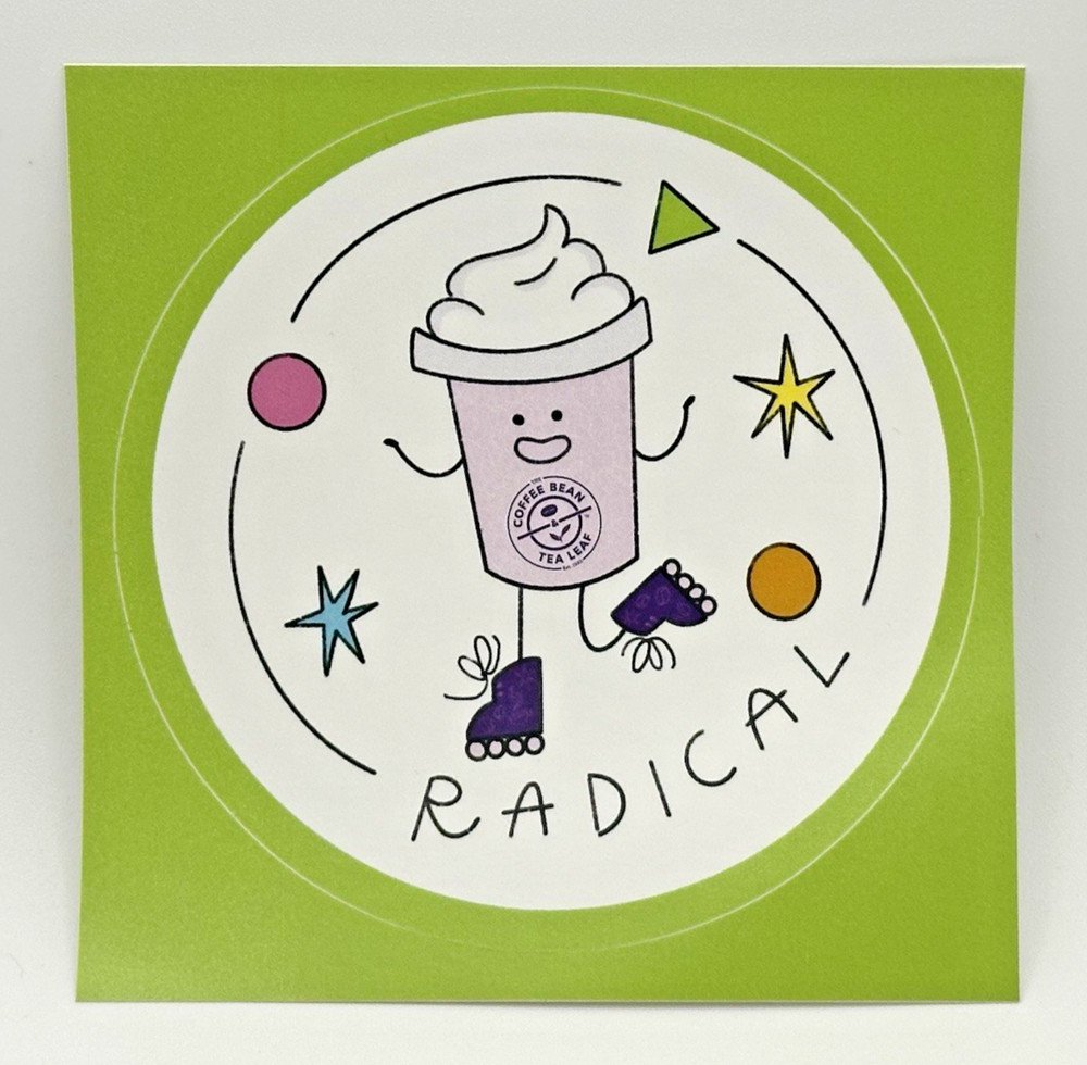 Coffee Bean & Tea Leaf (CBTL) 3.75” Sticker Decal "Radical" New