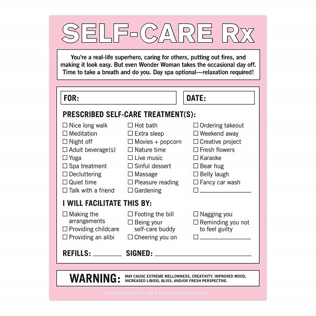 Knock Knock Nifty Self-Care RX Notepad