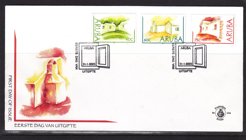Arubu Issue FDC 2003 (104) Clay Houses