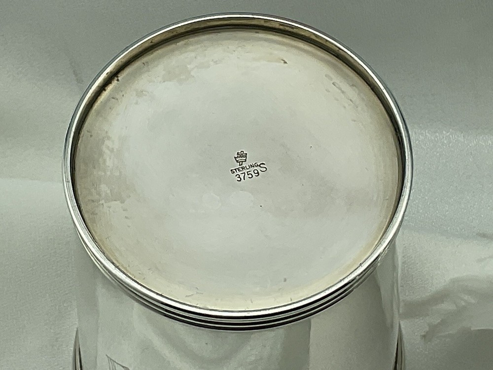 Vintage Manchester 3759 Solid Sterling Silver Derby Mint Julep Cup Monogrammed