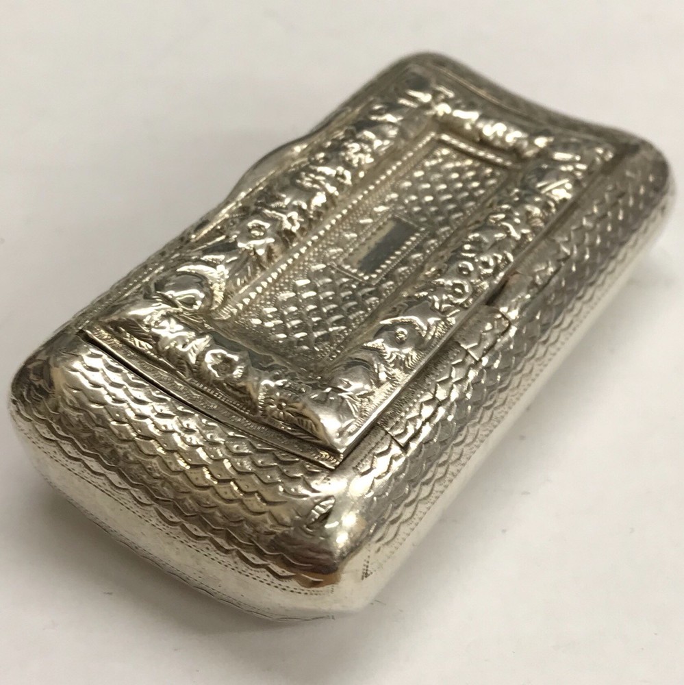 Fine Solid Silver Joseph Willmore Georgian Snuff Box 7cm X 3.5cm
