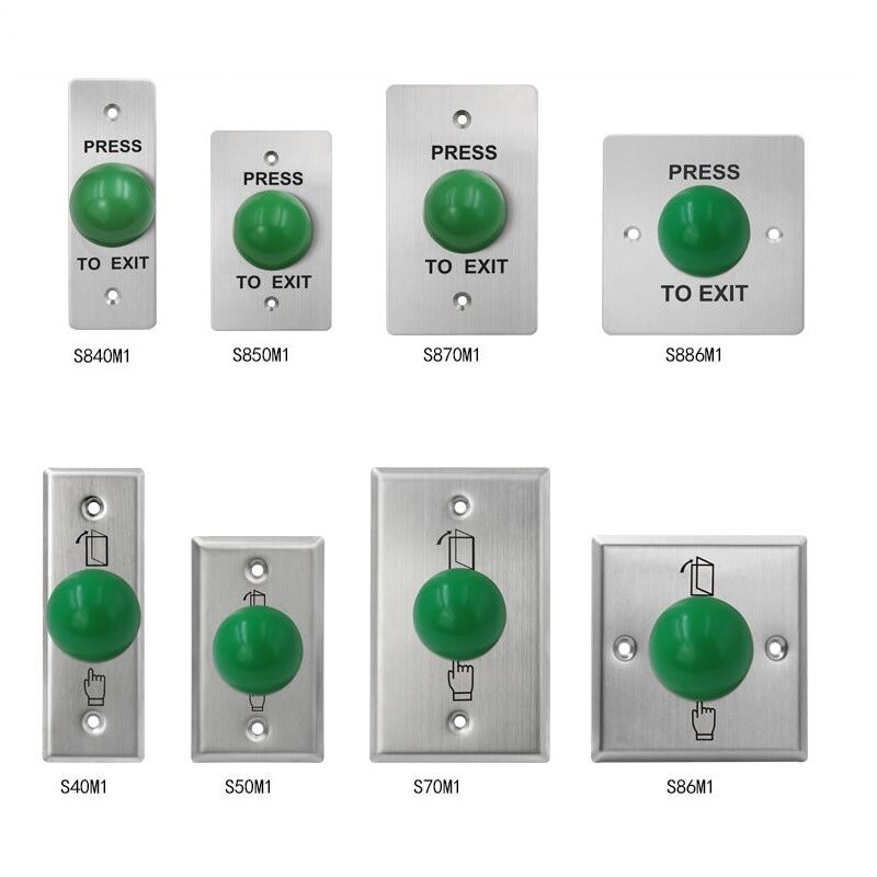 Mushroom Exit Push For Access Control Button Metal Stainless Steel，Exit Switchs