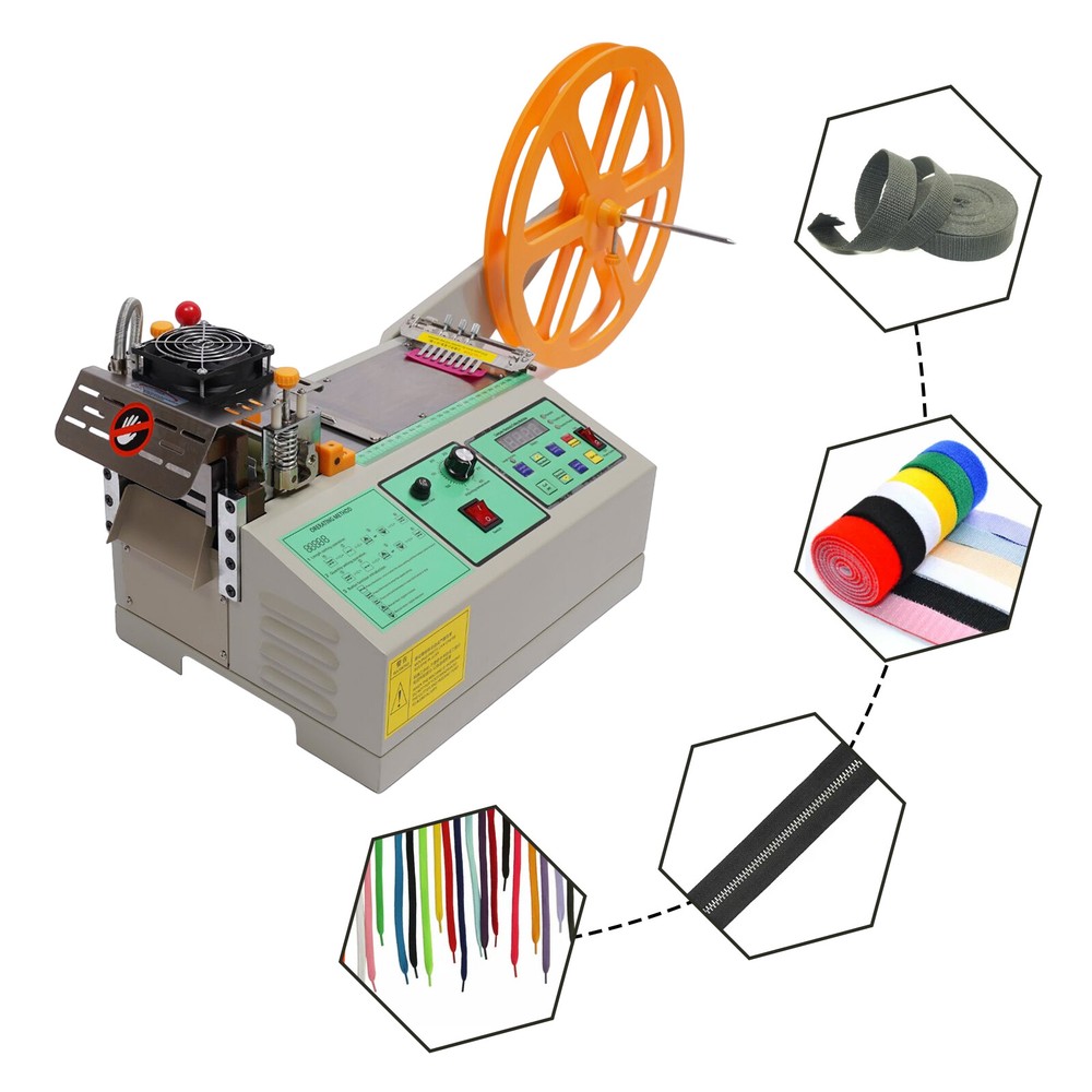 280W Webbing Cutting Machine Automatic Hot & Cold Tape Cutter For Elastic Band