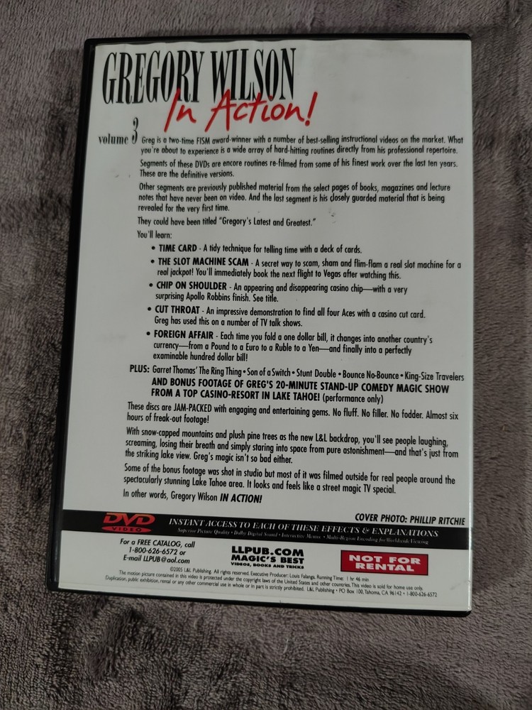 Gregory Wilson In Action Volume 3 - Magic Trick DVD