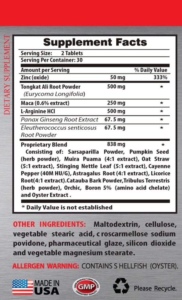 Stinging Nettle - Eurycoma Longifolia Longjack 2275 - Testosterone Cream Pill 3B