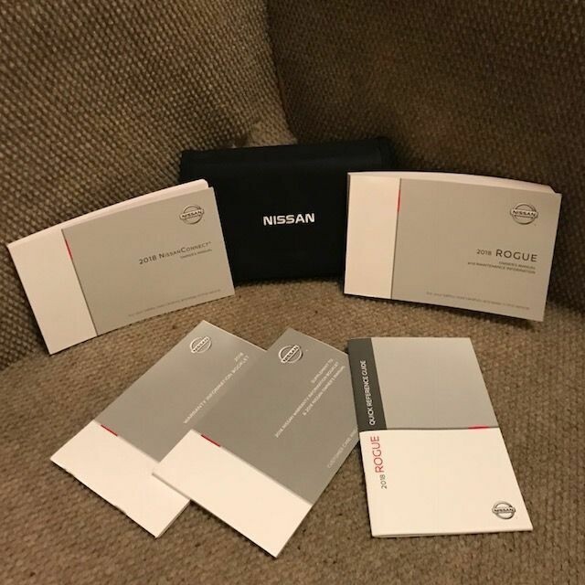 2018 Nissan Rogue Owners Manual with Navigation and reference guide and case