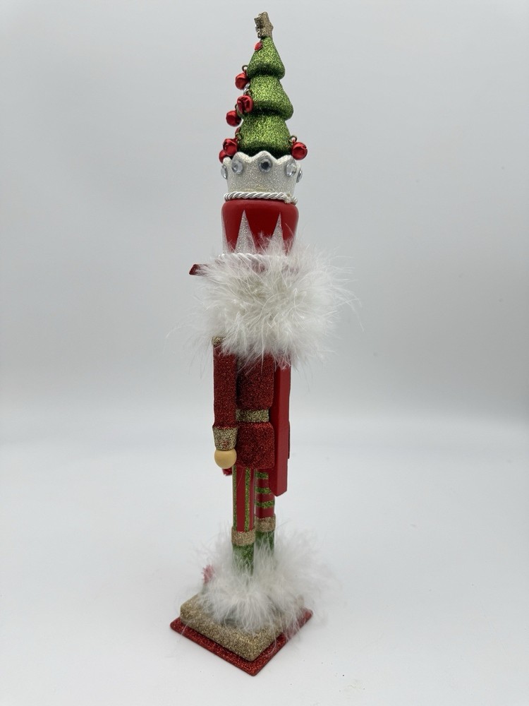 Kurt Adler 15" Hollywood™ Red and Green Tree Hat Nutcracker