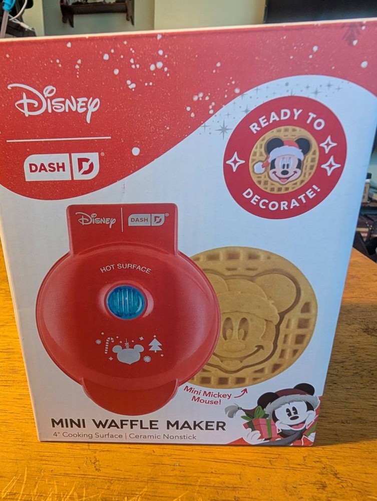 Disney Mini Waffle Maker NIB 4" Cooking Surface