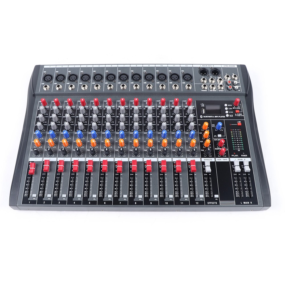 12 Channel Powered Bluetooth Studio Mixer Digital Mixer Mixing Console USB New
