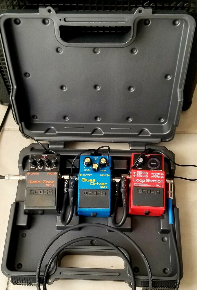 Boss Pedals and Pedal Case [see description]