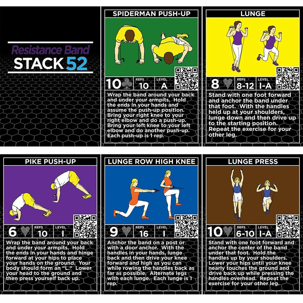 STACK 52 Resistance Exercise Workout Card Game Home Fitness Training Program
