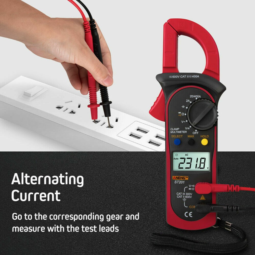 Digital Multimeter Tester AC DC Volt Ohm Amp Clamp Meter Auto Range Handheld T1