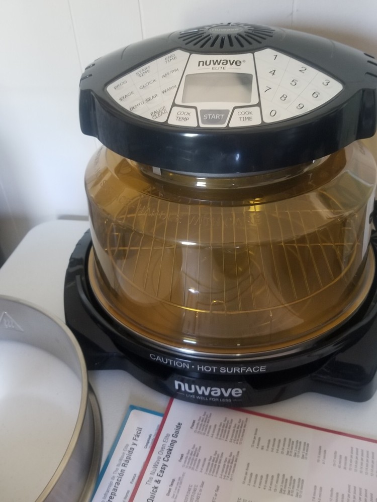 NEW! Nuwave Elite Infrared Oven/Dehydrator W/Extender Ring Racks Baking Pan +
