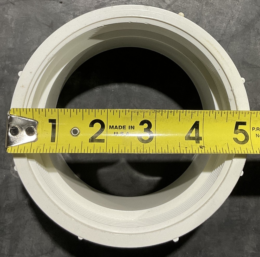 LASEO 4" PVC THREADED PIPE COUPLING 4" Schedule 40 PVC Female Adaptor