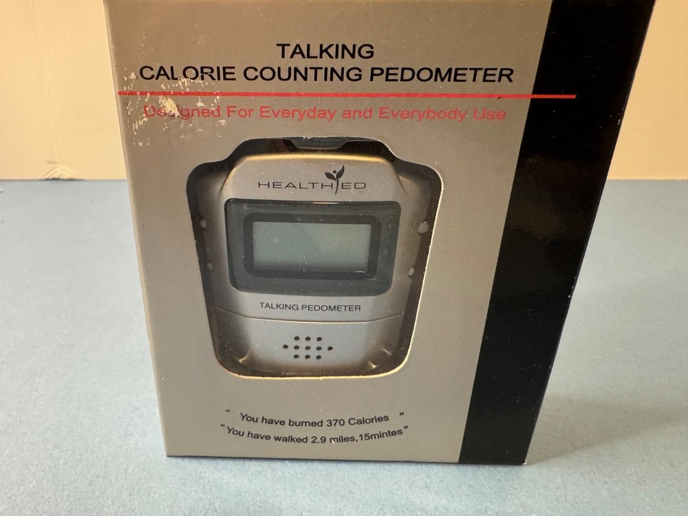 Voice Zone Talking Calorie Counting Pedometer Silver New