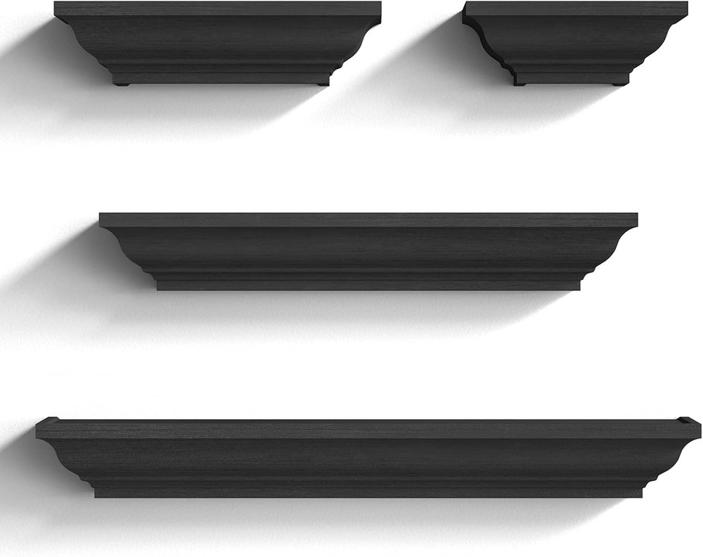 Bla Floating Shees, Solid Wood Stora Wall Shees Display
