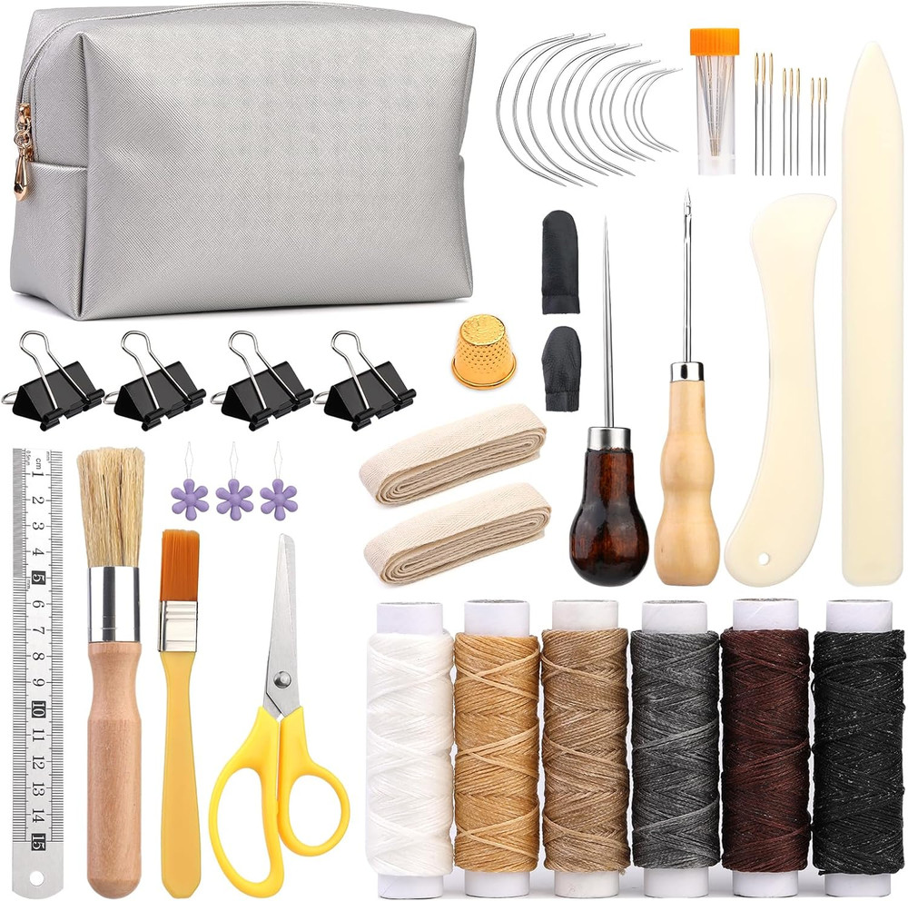 49 Pcs Hand Bookbinding Tools Bookbinding Kits for Beginners Bookbinding