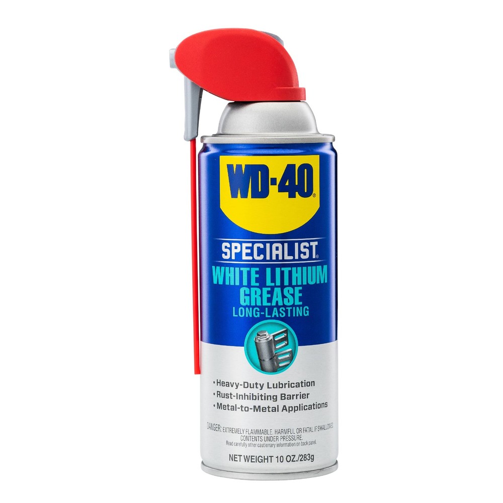 White Lithium Grease Spray, 10 oz  Dual Spray Nozzle for Easy Application