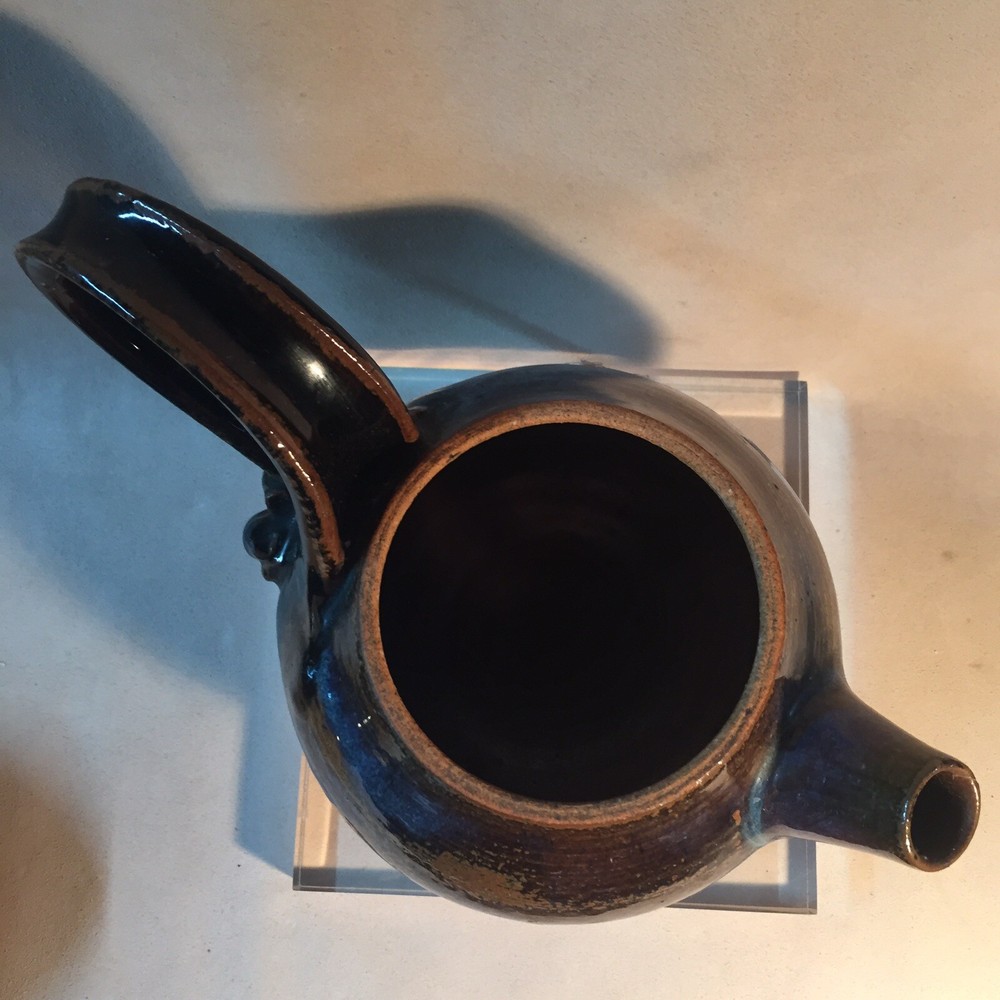 Vintage Art Studio Pottery Stoneware Teapot 8”