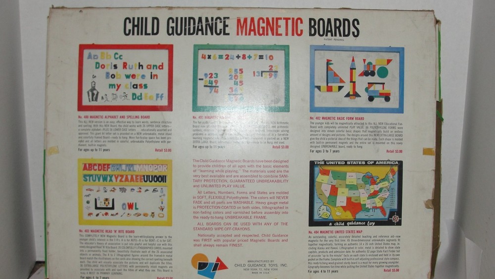 VINTAGE CHILD GUIDANCE MAGNETIC ARITHMETIC BOARD