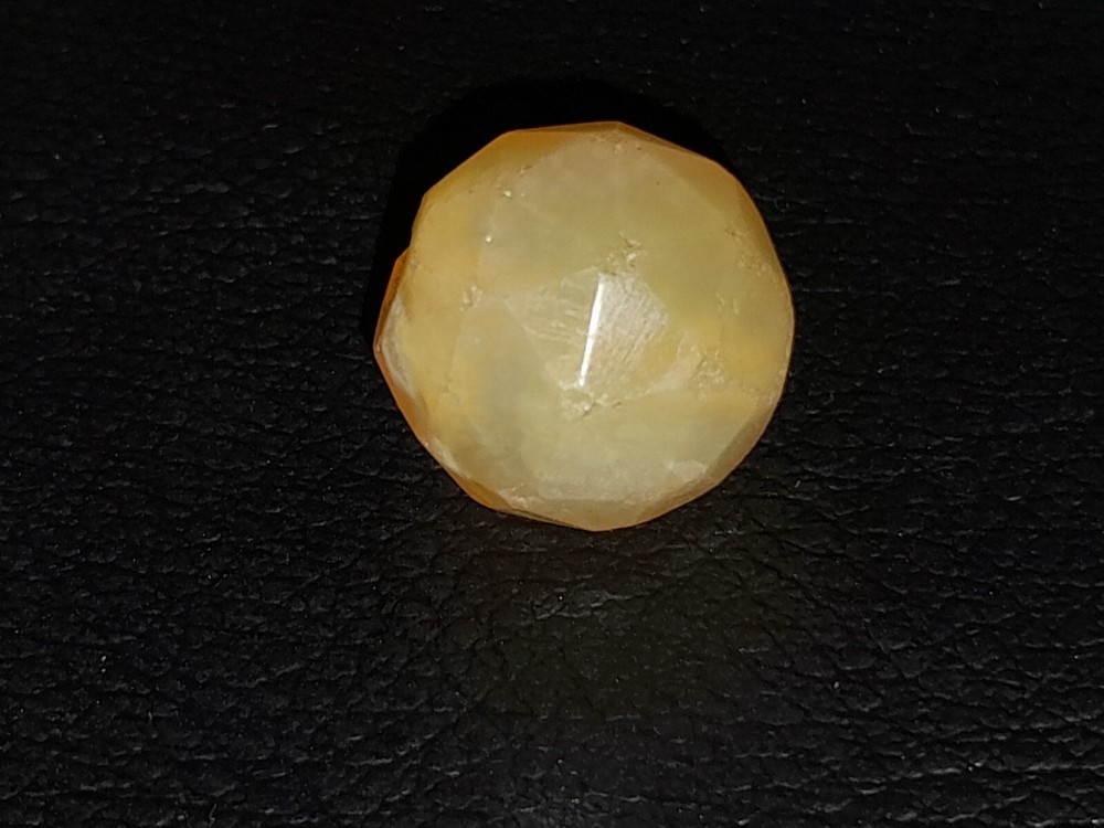 Ancient Yellow Fluorite Bead 15 MM