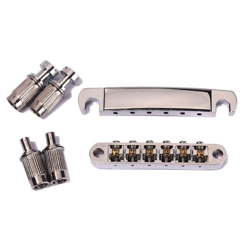 Roller Saddle Tune-O-Matic Bridge Tailpiece Studs Compatible for Les Paul LP SG
