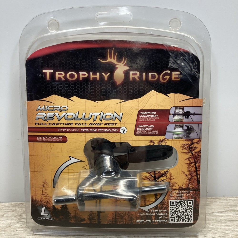 Trophy Ridge Archery Micro Revolution Full-Capture Fall Away Rest LEFT Hand NOS