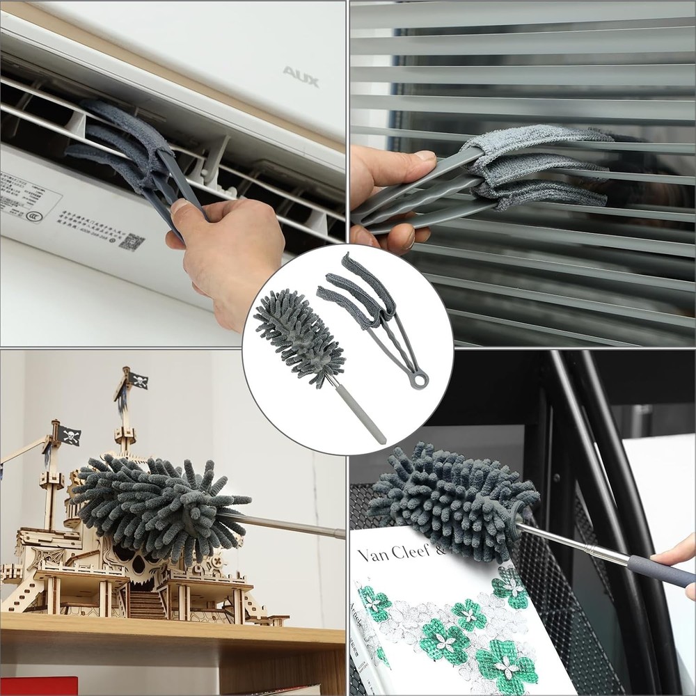 Comprehensive 10 Piece Cleaning Duster Set: Ergonomic Handle for Easy Dusting