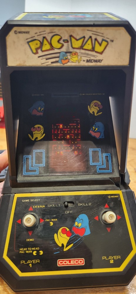 Vintage Coleco 1981 Midway PAC-MAN Tabletop Arcade Game Tested/Works. READ!!!