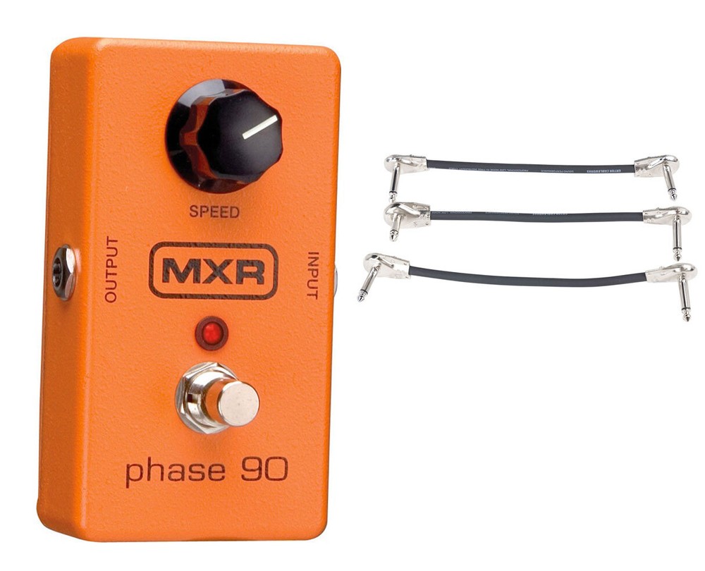 MXR M101 Phase 90 Pedal + Gator Patch Cable 3 Pack