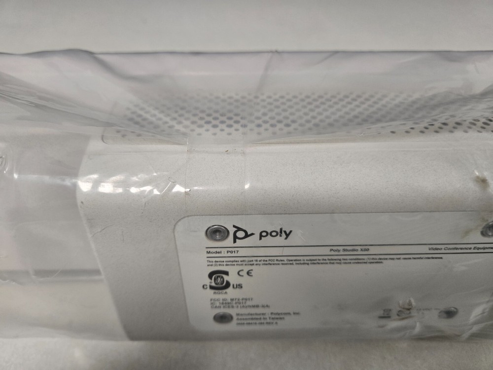 Polycom Poly Studio X50 (P017) Video Conferencing System Bar for Group Meetings