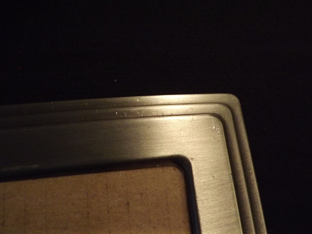 RECTANGULAR SILVERTONE PHOTO FRAME 5.5" X 13.5" SITS OR HANGS