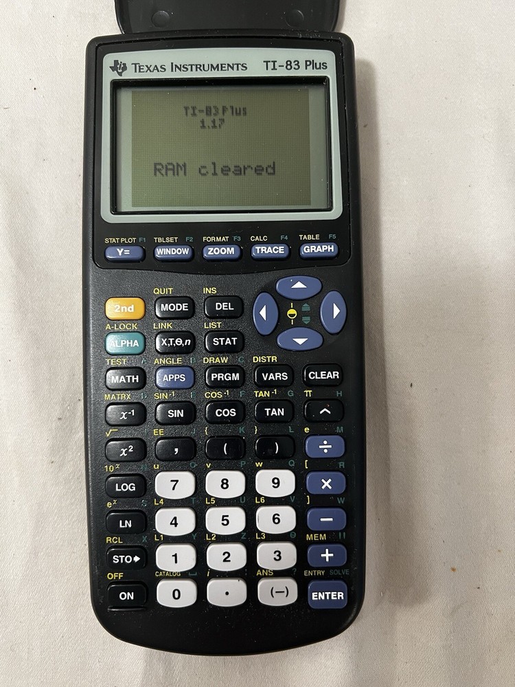 Texas Instruments TI-83 Plus Scientific Calculator With Cover FULLY FUNCTIONING