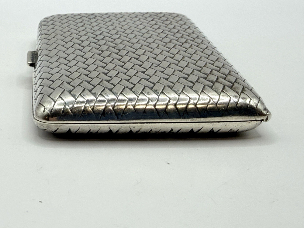 Antique Danish 830S Silver ELW Cigarette Box Case E L Weimann