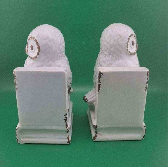 Cracker Barrel Ceramic Owl Bookends Wisdom And Imagine Harry Potter Inspired