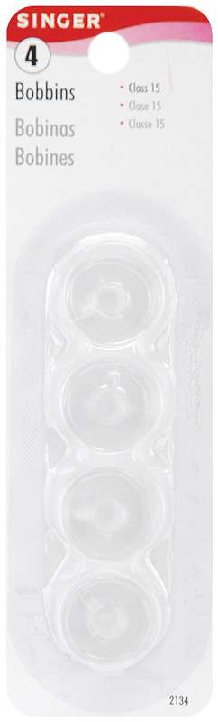 Plastic Class 15 Bobbins 4/Pkg