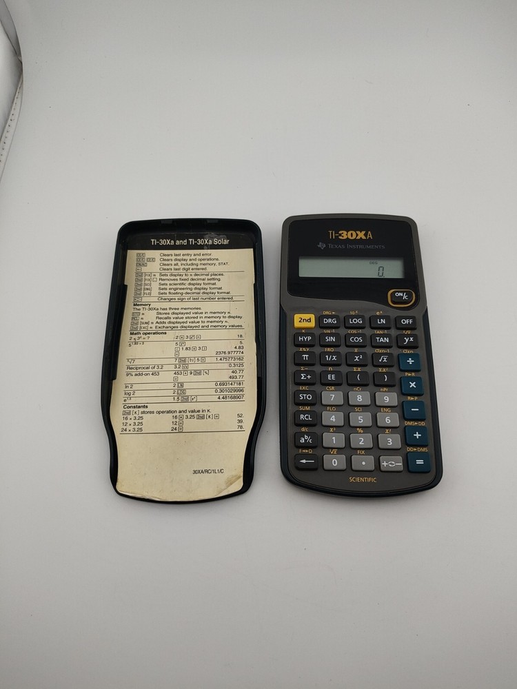 Texas Instruments TI-30XA Scientific Handheld Calculator With Case