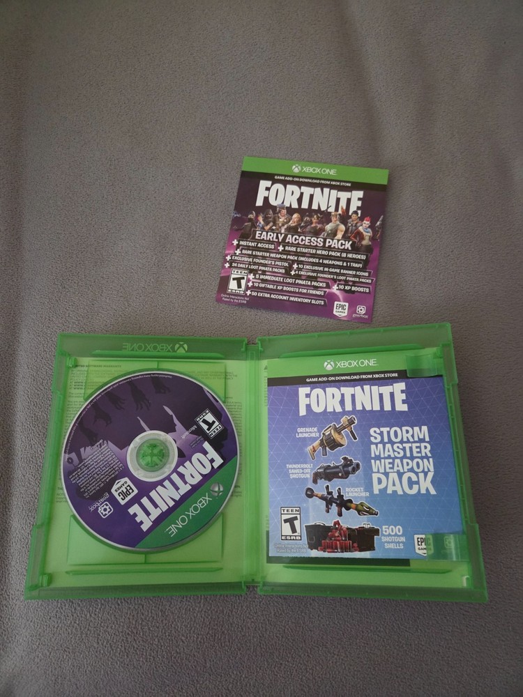 Fortnite Founders edition code unused + rare storm master weapon pack + disk