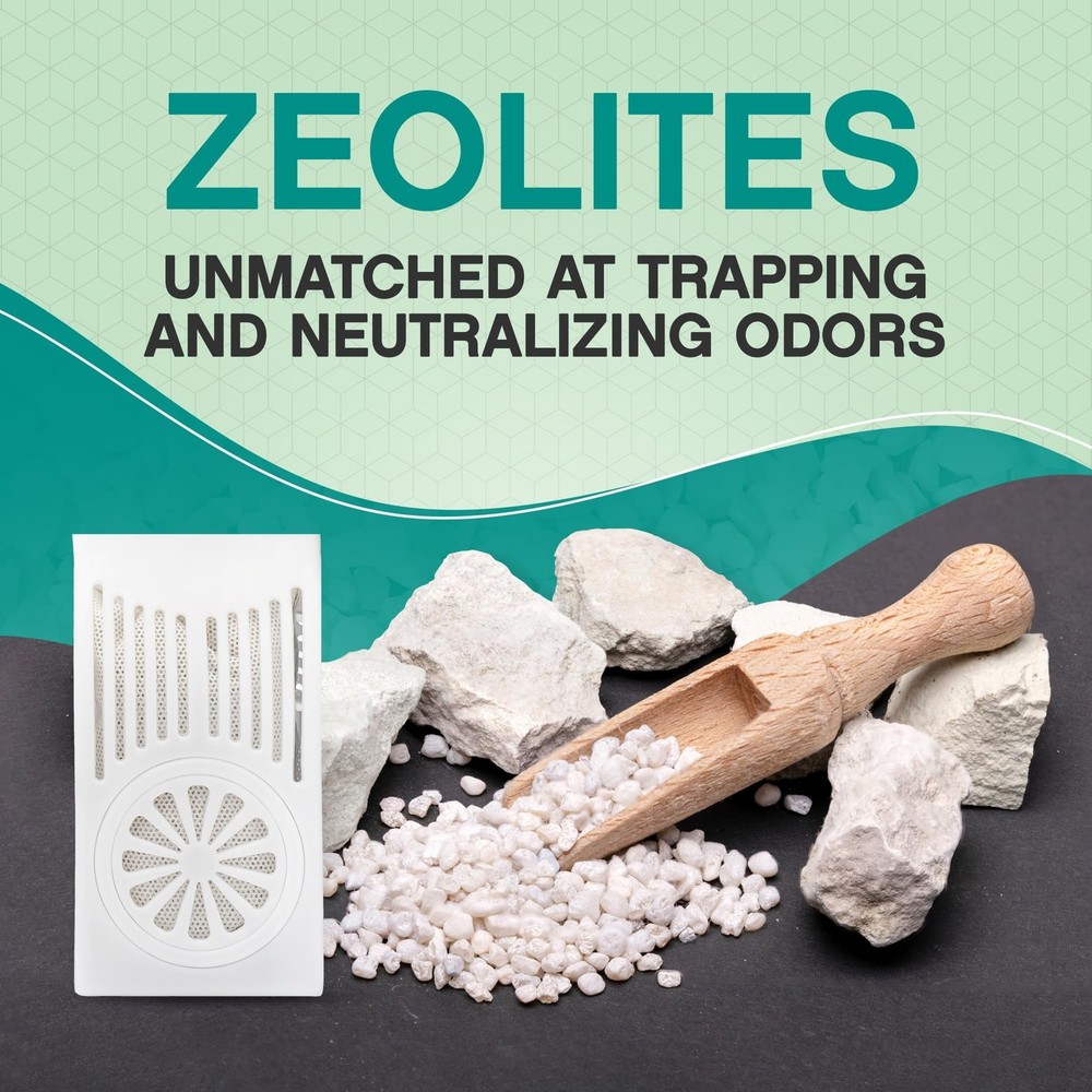 Refrigerator Deodorizer with Zeolites (2-Pack) - Odor Eliminator for Fridge &...