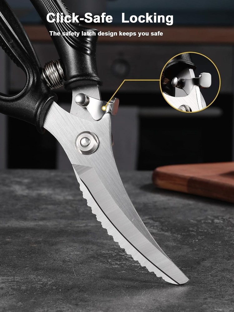 Professional Poultry Scissors with Non-Slip Handle - Multi-Purpose Cutting Tool