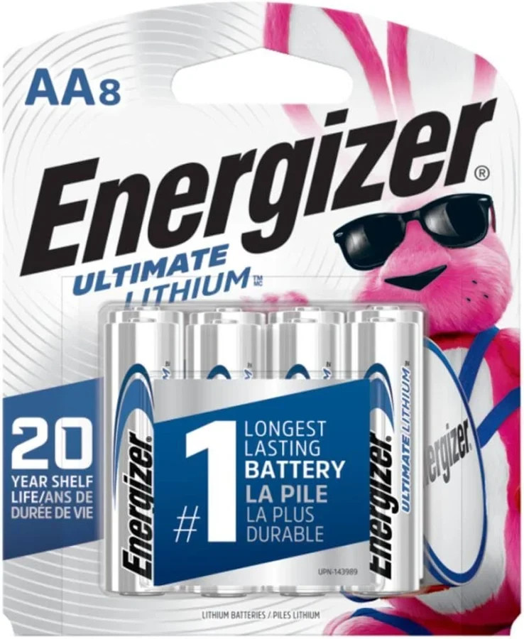 New Energizer AA8 lithium 3 packs [24 Total batteries]