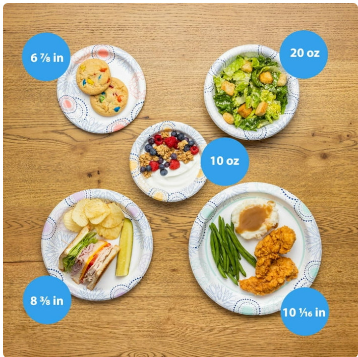 Great Value Disposable Paper Plates, 8.5", 200 Count