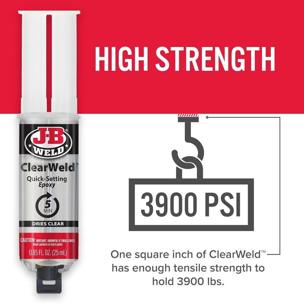 High Strength 5 Minute Epoxy - Multi-Surface Adhesive, Water-Resistant Formula