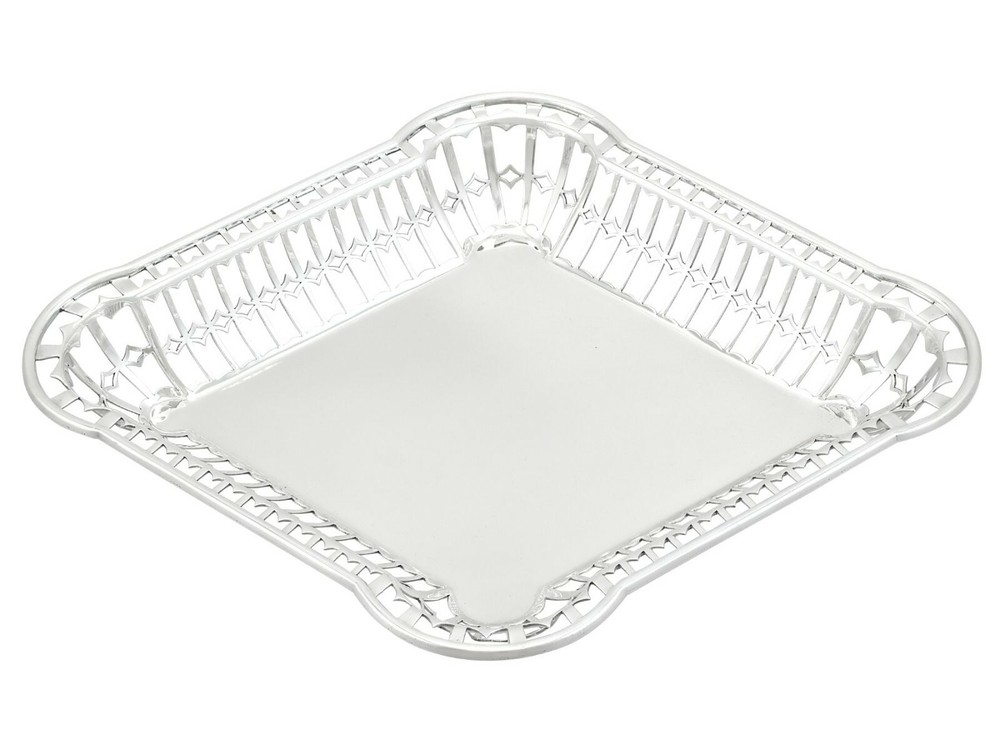 Antique George V Sterling Silver Bread Dish
