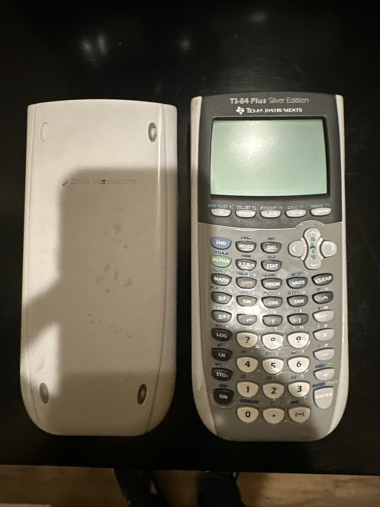 TI-84 PLUS SILVER EDITION GRAPHING CALCULATOR W/ COVER Fully Tested & working