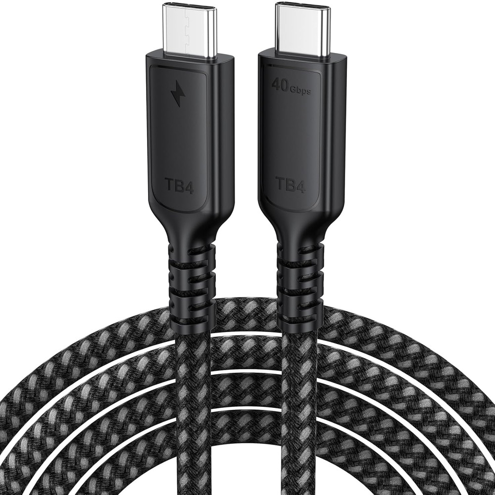 USB 4 Cable 6ft for Thunderbolt 4, USB4 40Gbps High Speed Data Transfer, 8K@60Hz